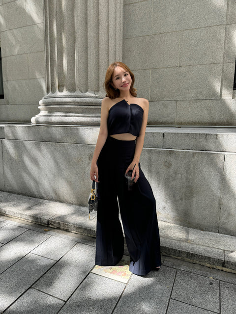 プリーツセットアップ　Navy