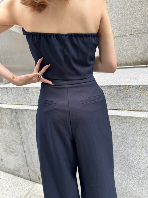 プリーツセットアップ　Navy