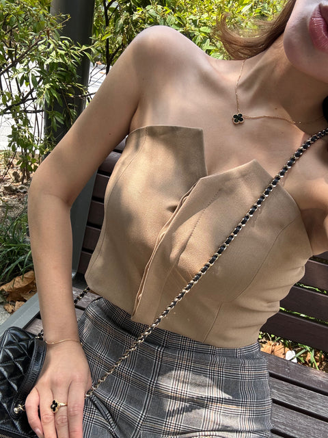 プリーツセットアップ　Beige