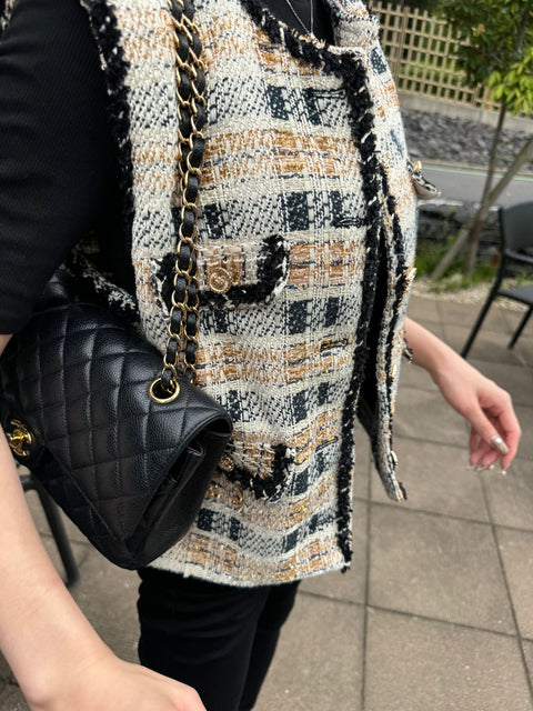 ツイードベスト　Gold×Black