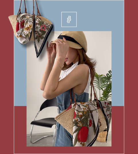 Flower scarf／grey・送料無料
